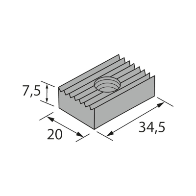Elmenhorst Bauspezialartikel: Gewindeplatte GWP 41/22