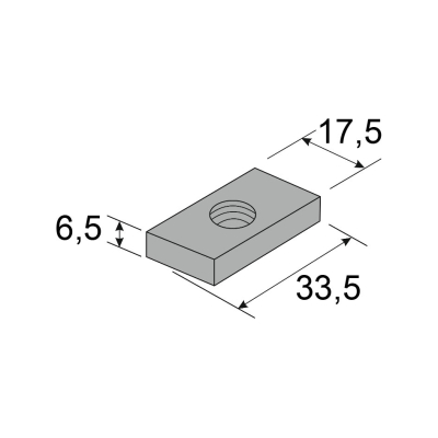 Elmenhorst Bauspezialartikel: Gewindeplatte GWP 38/17