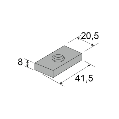 Elmenhorst Bauspezialartikel: Gewindeplatte GWP 50/40